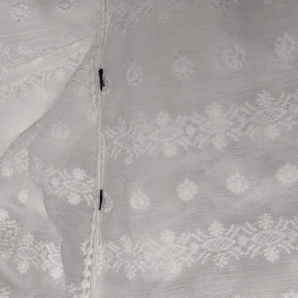 White House Black Market sheer boho chic blouse - Picture 6 of 12